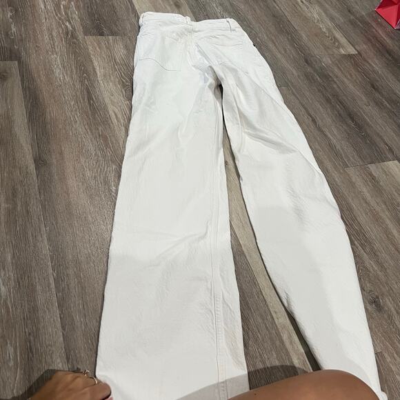 Zara White Flare Leg High Waisted Denim Jeans Size 2 - Picture 5 of 8